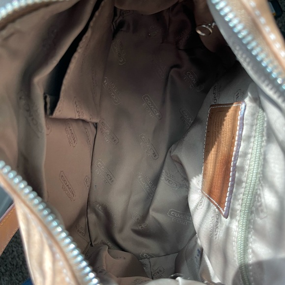 VINTAGE Y2K COACH SADDLE LEATHER CROSS-BODY BAG HOBO PURSE 9566 - Picture 2 of 9